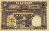 p11a from Straits Settlements: 10 Dollars from 1925